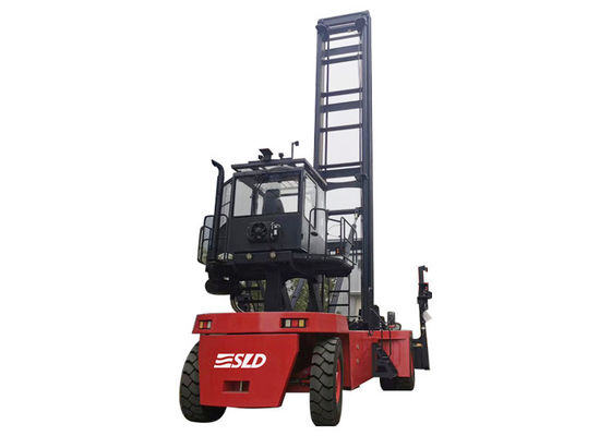 ماشین کنتینر خالی قرمز با محور Kessler D102PL341 و موتور CUMMINS